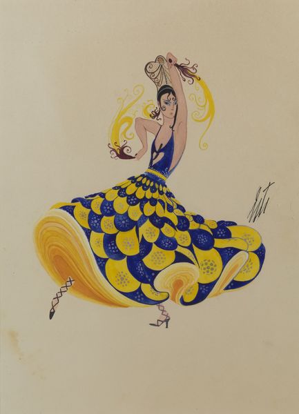 (ROMAIN DE TIRTOFF) ERTE' (1892 - 1990) : Ballerina spagnola.  - Asta ASTA 333 - ARTE MODERNA E CONTEMPORANEA (online) - Associazione Nazionale - Case d'Asta italiane