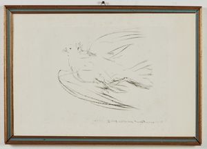 PICASSO PABLO (1881 - 1973) : La colombe volante II.  - Asta ASTA 333 - ARTE MODERNA E CONTEMPORANEA (online) - Associazione Nazionale - Case d'Asta italiane