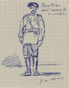 DE CHIRICO GIORGIO (1888 - 1978) - Baritono dell'esercito sovietico.