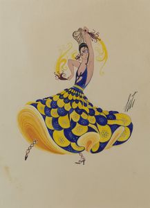 (ROMAIN DE TIRTOFF) ERTE' (1892 - 1990) - Ballerina spagnola.