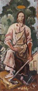 CARENA FELICE (1879 - 1966) - Il boscaiolo.
