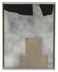 SANTOMASO GIUSEPPE (1907 - 1990) - Forma beige sotto forme nere.