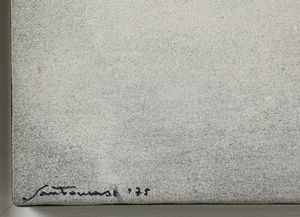 SANTOMASO GIUSEPPE (1907 - 1990) : Forma beige sotto forme nere.  - Asta ASTA 333 - ARTE MODERNA E CONTEMPORANEA (online) - Associazione Nazionale - Case d'Asta italiane