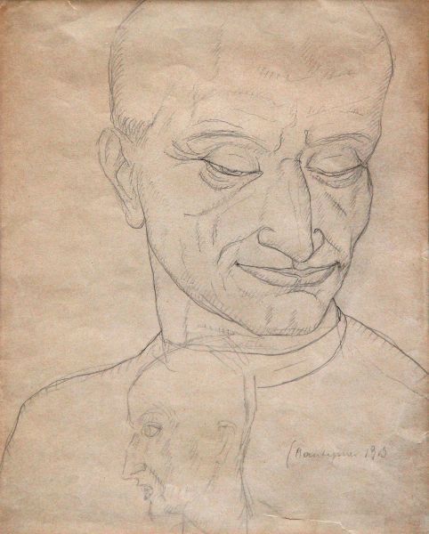 Ubaldo OPPI (Bologna 1889-Vicenza 1942) : Studi di teste (Mantegna)  - Asta Asta 28 - ARTE MODERNA E CONTEMPORANEA - Associazione Nazionale - Case d'Asta italiane