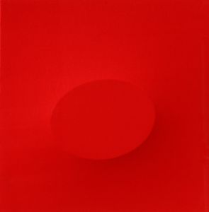 Turi SIMETI (Alcamo 1929-01-01-Milano, 2021 ) - Un ovale rosso