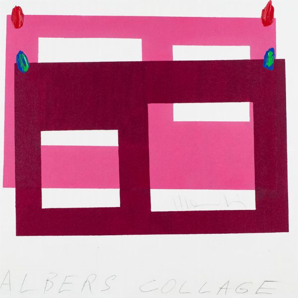 ALDO MONDINO : Albers collage  - Asta Arte Moderna e Contemporanea, '800 e'900 - Associazione Nazionale - Case d'Asta italiane