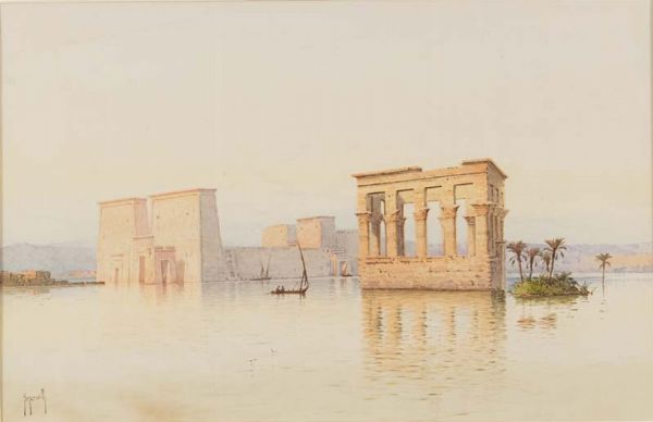 Spyridon Scarvelli : Porta di Tolomeo III a Karnak  - Asta Arte Moderna e Contemporanea, '800 e'900 - Associazione Nazionale - Case d'Asta italiane