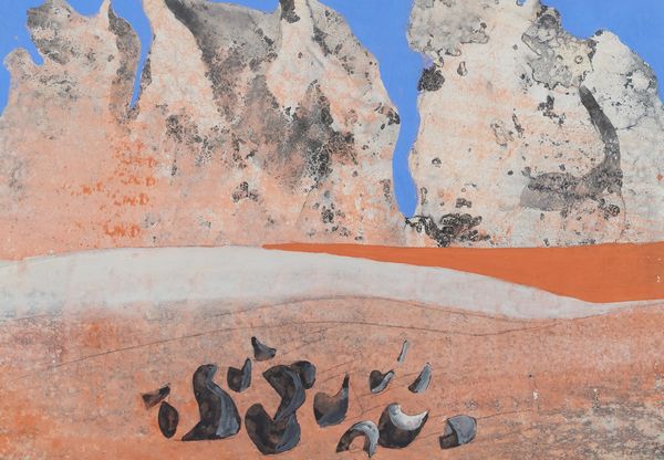 Giovanni  Checchi : Rocce nel deserto  - Asta Arte Moderna e Contemporanea, '800 e'900 - Associazione Nazionale - Case d'Asta italiane