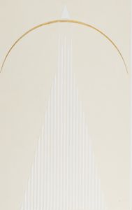 Elio Marchegiani - Grammatura di colore - Struttura con arco d'oro k 24