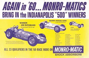 Anonimo - AGAIN IN 60 MONRO-MATICS BRINGS IN THE INDIANAPOLIS 500 WINNERS