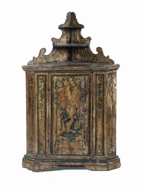Angoliera in legno laccato, Venezia, XVIII secolo  - Asta Arredi | Cambi Time - Associazione Nazionale - Case d'Asta italiane