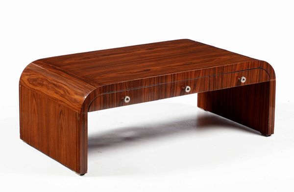 Tavolino basso deco in legno impiallacciato, XX secolo  - Asta Arredi | Cambi Time - Associazione Nazionale - Case d'Asta italiane