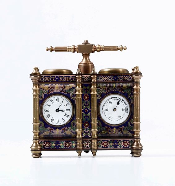 Orologio barometro smaltato, XIX secolo  - Asta Arredi | Cambi Time - Associazione Nazionale - Case d'Asta italiane