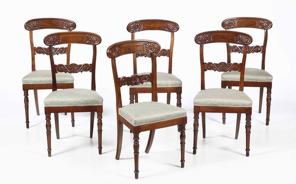 Quattro sedie in legno intagliato, XIX secolo  - Asta Arredi | Cambi Time - Associazione Nazionale - Case d'Asta italiane
