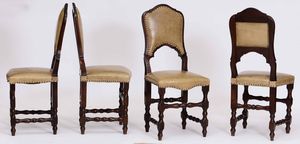 Otto sedie a rocchetto in noce, XIX secolo  - Asta Arredi | Cambi Time - Associazione Nazionale - Case d'Asta italiane
