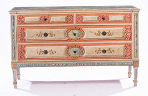 Coppia di cassettoni in legno laccato a finto marmo  - Asta Arredi | Cambi Time - Associazione Nazionale - Case d'Asta italiane