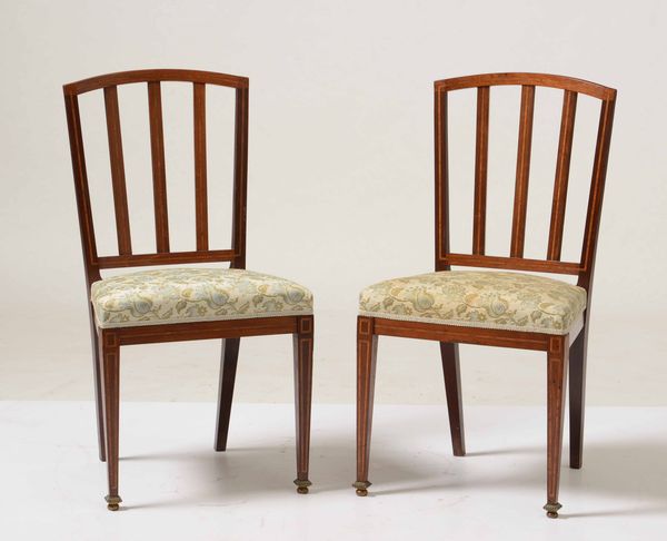 Coppia di sedie con schienale a giorno  - Asta Da una collezione genovese | Cambi Time - Associazione Nazionale - Case d'Asta italiane