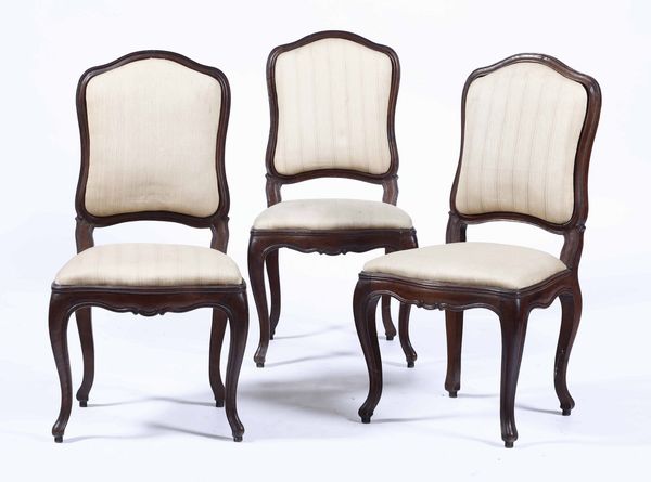 Tre sedie Luigi XV genovesi imbottite  - Asta Da una collezione genovese | Cambi Time - Associazione Nazionale - Case d'Asta italiane