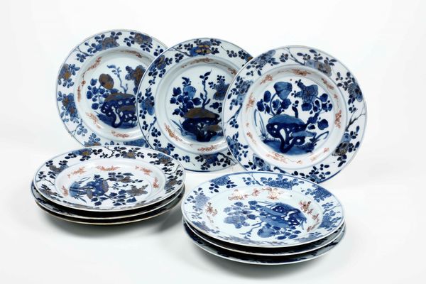 Nove piatti in porcellana Imari  - Asta Da una collezione genovese | Cambi Time - Associazione Nazionale - Case d'Asta italiane