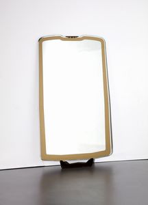 LUIGI FONTANA MILANO : Grande specchio con decoro sabbiato  - Asta ASTA 338 - DESIGN (online) - Associazione Nazionale - Case d'Asta italiane
