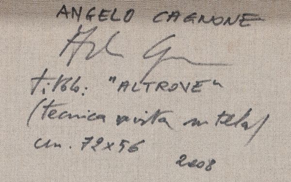 CAGNONE ANGELO (n. 1941) : Altrove.  - Asta 225 MODERN & CONTEMPORARY - Associazione Nazionale - Case d'Asta italiane