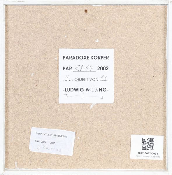 WILDING LUDWIG (1927 - 2010) : Paradoxe Korper.  - Asta 225 MODERN & CONTEMPORARY - Associazione Nazionale - Case d'Asta italiane