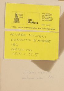 MOLTENI ALVARO (n. 1920) : Concetto d'amore.  - Asta 225 MODERN & CONTEMPORARY - Associazione Nazionale - Case d'Asta italiane
