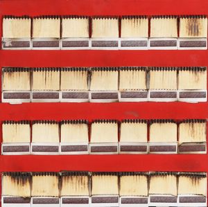AUBERTIN BERNARD (1934 - 2015) : Dessin de feu sur table rouge.  - Asta 225 MODERN & CONTEMPORARY - Associazione Nazionale - Case d'Asta italiane