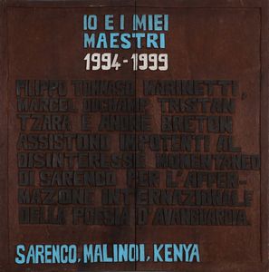 SARENCO (ISAIA MABELLINI) (n. 1945) - Io e i miei maestri, 1994 - 1999.