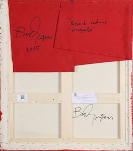 BERLINGERI CESARE (n. 1948) : Rosso di cadmio piegato.  - Asta 225 MODERN & CONTEMPORARY - Associazione Nazionale - Case d'Asta italiane