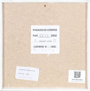 WILDING LUDWIG (1927 - 2010) : Paradoxe Korper.  - Asta 225 MODERN & CONTEMPORARY - Associazione Nazionale - Case d'Asta italiane