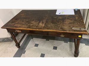 Tavolo da lavoro in legno tenero  - Asta Arredi da Palazzo Compagni a Firenze - Associazione Nazionale - Case d'Asta italiane