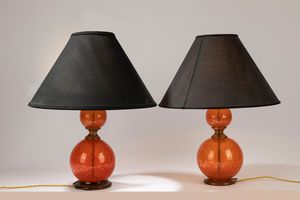 MANIFATTURA ITALIANA - Coppia di lampade da tavolo