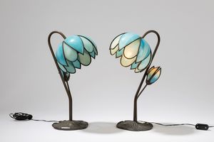 MANIFATTURA ITALIANA - Coppia di lampade da tavolo