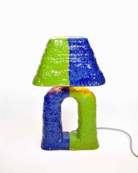 Sean Gerstley for Superhouse : Keyhole lamp with cobalt and green glazes  - Asta CTMP Design - Associazione Nazionale - Case d'Asta italiane