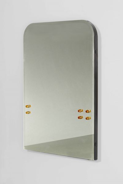 Specchiera da parete luminosa con struttura in metallo e cristallo specchiato.  - Asta Design Lab - Associazione Nazionale - Case d'Asta italiane