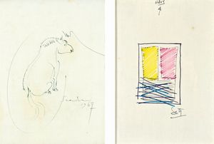 EMILIO SCANAVINO : Cavallo 1967 - Composizione  - Asta 74° Asta di Arte Moderna e Contemporanea - Associazione Nazionale - Case d'Asta italiane