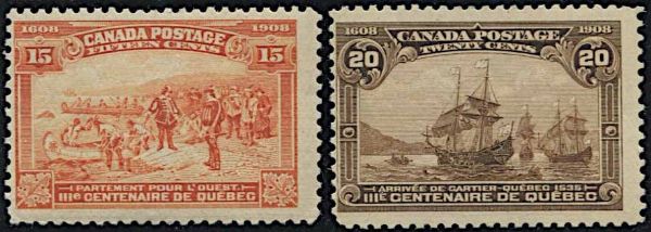 1908, CANADA, QUEBEC TERCENTENARY  - Asta Filatelia - Associazione Nazionale - Case d'Asta italiane