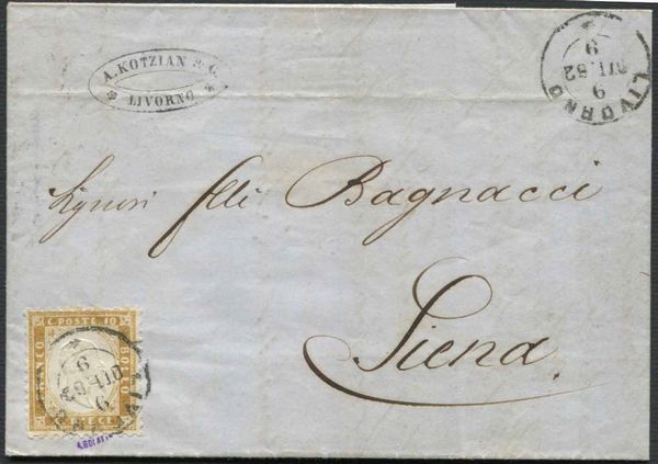1862, REGNO DITALIA, 10 CENTESIMI DENTELLATO (S.1)  - Asta Filatelia - Associazione Nazionale - Case d'Asta italiane