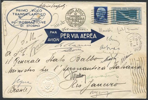 1930/31, CROCIERA ATLANTICA.  - Asta Filatelia - Associazione Nazionale - Case d'Asta italiane