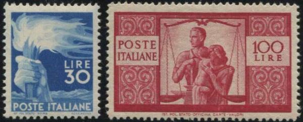 1945/48, REPUBBLICA ITALIANA, DEMOCRATICA,.  - Asta Filatelia - Associazione Nazionale - Case d'Asta italiane