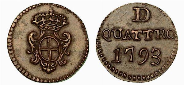 GENOVA. Dogi biennali, 1528-1797. Da 4 denari 1793.  - Asta Numismatica - Associazione Nazionale - Case d'Asta italiane