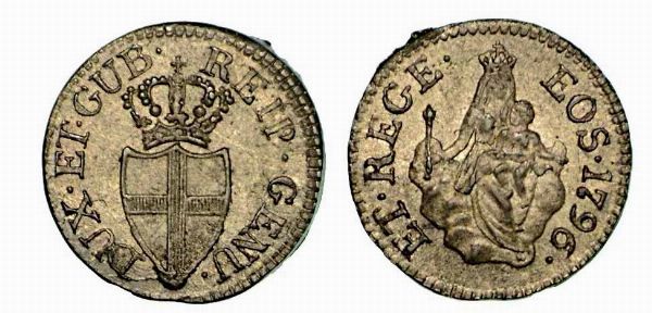 GENOVA. Dogi biennali, 1528-1797. Da 8 denari 1796.  - Asta Numismatica - Associazione Nazionale - Case d'Asta italiane