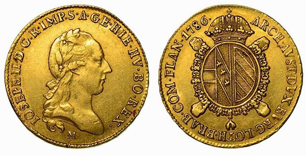 MILANO. Giuseppe II, 1780-1790. Monetazione di tipo imperiale - Sovrano 1786.  - Asta Numismatica - Associazione Nazionale - Case d'Asta italiane