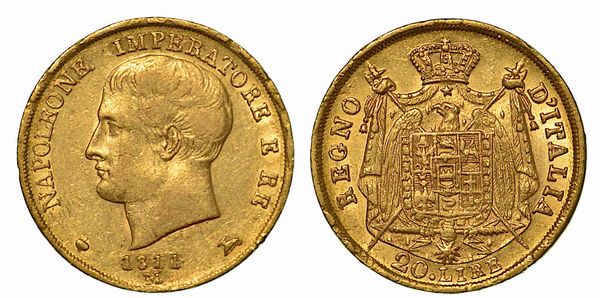 MILANO. Napoleone I, 1801-1815. 20 Lire 1811.  - Asta Numismatica - Associazione Nazionale - Case d'Asta italiane