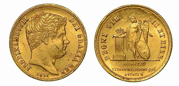 NAPOLI. Ferdinando II, 1830-1859. 6 ducati 1831.  - Asta Numismatica - Associazione Nazionale - Case d'Asta italiane