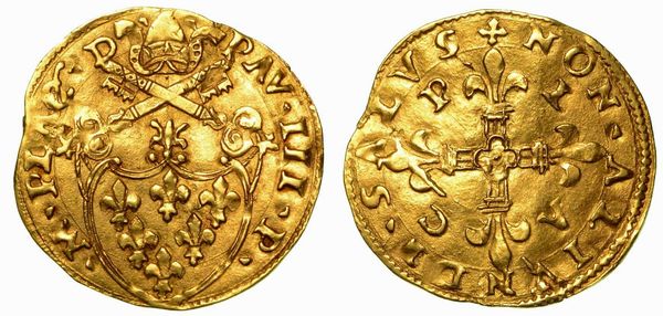 PIACENZA. Paolo III, 1534-1549. Scudo d'oro.  - Asta Numismatica - Associazione Nazionale - Case d'Asta italiane