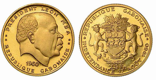 GABON. Repubblica. 25 Francs 1960. Per l'indipendenza del Gabon.  - Asta Numismatica - Associazione Nazionale - Case d'Asta italiane