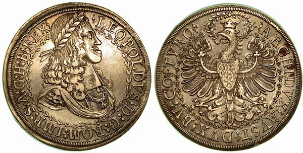 AUSTRIA. Leopold I, 1657-1705. 2 Thaler s.d., zecca di Hall.  - Asta Numismatica - Associazione Nazionale - Case d'Asta italiane