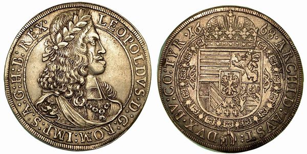 AUSTRIA. Leopold I, 1657-1705. Thaler 1668.  - Asta Numismatica - Associazione Nazionale - Case d'Asta italiane